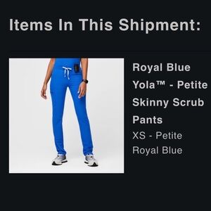 Figs Technical Collection Scrub Pants in Bright Blue